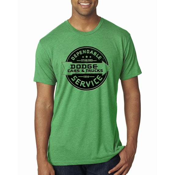 Wild Bobby, Dependanble Service of Dogde since 1914 | Mens Cars and Trucks Premium Tri Blend T-Shirt, Envy, X-Large