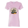 thumbnail image 1 of Wild Bobby Desert Adventure Cactus Nature Lover Women Graphic Tee, Light Pink, Medium, 1 of 1
