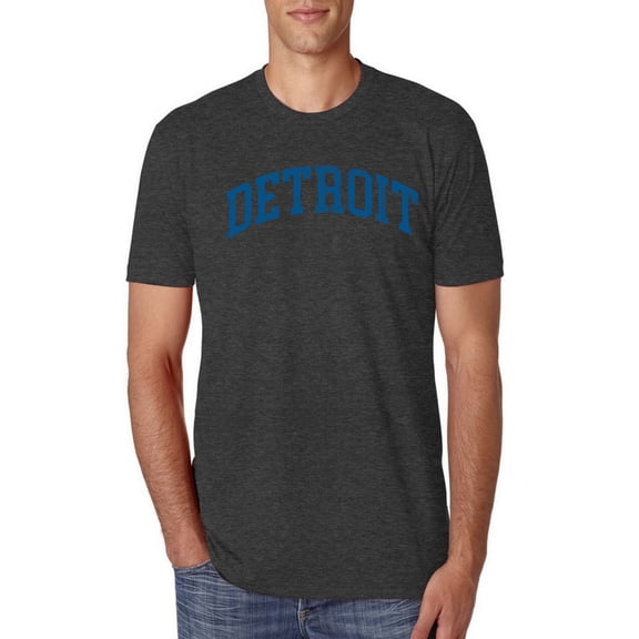 Wild Bobby Detroit DET American Football Cities | Classic Varsity College Style Fantasy Fan, Trendy Team Streetwear Sports Mens Premium Tri Blend T-Shirt