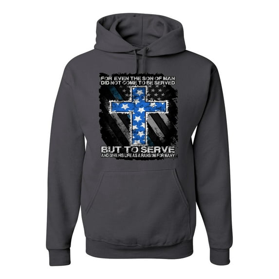 Wild Bobby, Didn't Come To Be Served Come to Serve, Inspirational/Christian, Unisex Graphic Hoodie Sweatshirt, Charcoal, 3XL