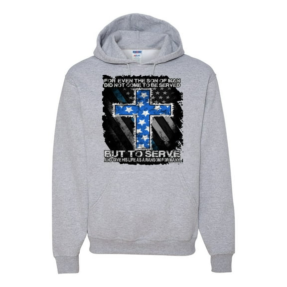 Wild Bobby, Didn't Come To Be Served Come to Serve, Inspirational/Christian, Unisex Graphic Hoodie Sweatshirt, Heather Grey, X-Large