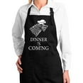 thumbnail image 1 of Wild Bobby, Dinner is Coming Wolf Stark, Cooking Apron, Black, Small, 1 of 1