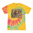 thumbnail image 1 of Wild Bobby, Distressed African Lion Family Desert Animal Lover Tie-Dye T-Shirt, 1 of 1