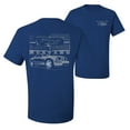 thumbnail image 1 of Wild Bobby,Distressed Ford Mustang Front Grill Cars and Trucks Front and Back Men's Graphic T-Shirt, Royal, 3XL, 1 of 2