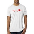 thumbnail image 1 of Wild Bobby, Dog Heartbeat | Paw Print EKG Lifeline | Veterinarian Vet Tech Dog Lover Mens Premium Tri Blend T-Shirt, Heather White, XX-Large, 1 of 5