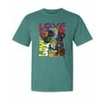 thumbnail image 1 of Wild Bobby,Dog Love Cute Rainbow Dean Russo Dog Lover Garment-Dyed Washed Look Short Sleeve Tees, Emerald, X-Large, 1 of 3