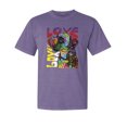 thumbnail image 1 of Wild Bobby,Dog Love Cute Rainbow Dean Russo Dog Lover Garment-Dyed Washed Look Short Sleeve Tees, Purple, 2XL, 1 of 3