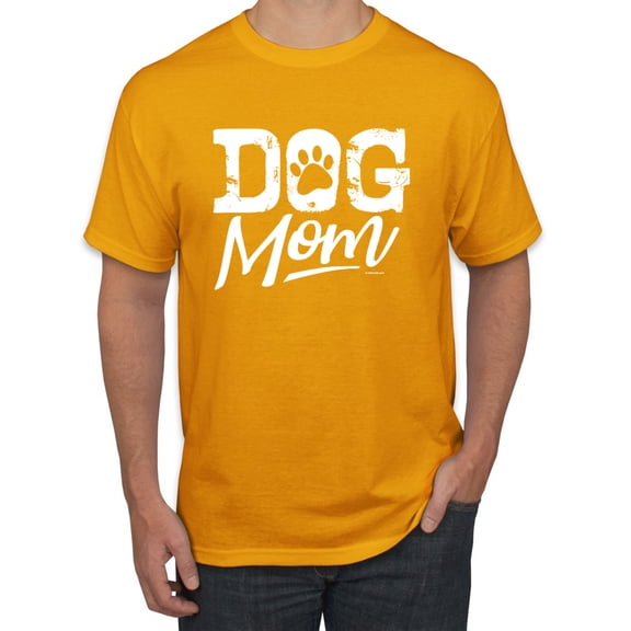 Wild Bobby Dog Mom Dog Lover Men Graphic Tee Gold Medium