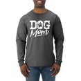 thumbnail image 1 of Wild Bobby Dog Mom Dog Lover Men Long Sleeve Shirt Heather Black 3X-Large, 1 of 5