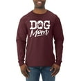 thumbnail image 1 of Wild Bobby Dog Mom Dog Lover Men Long Sleeve Shirt Maroon Medium, 1 of 5