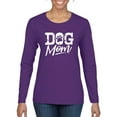 thumbnail image 1 of Wild Bobby Dog Mom Dog Lover Women Graphic Long Sleeve Tee Purple X-Large, 1 of 5