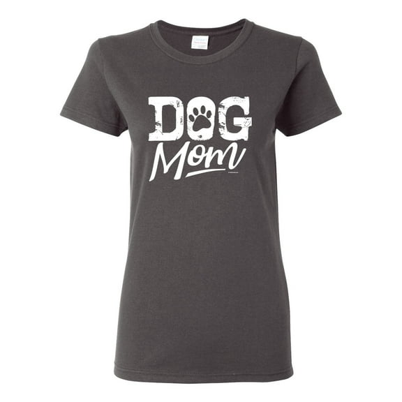 Wild Bobby Dog Mom Dog Lover Women Graphic Tee Charcoal X-Large