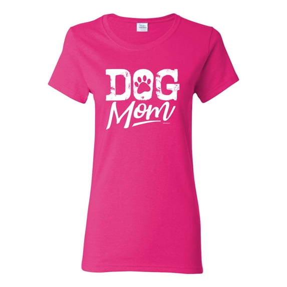 Wild Bobby Dog Mom Dog Lover Women Graphic Tee Fuschia Medium