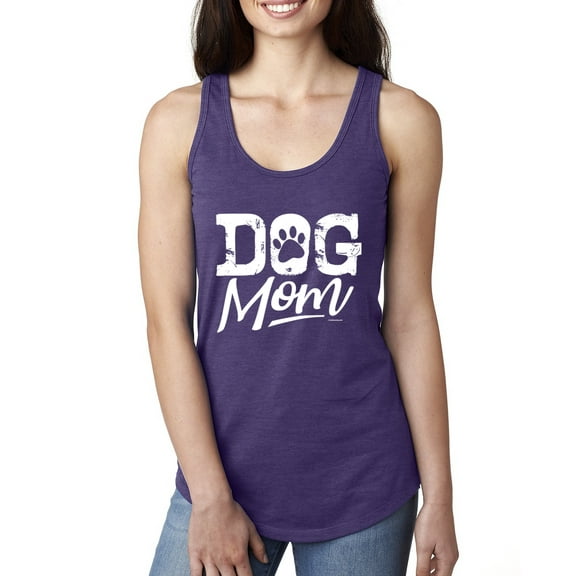 Wild Bobby Dog Mom Dog Lover Women Racerback Tank Top Purple Rush Medium