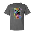 thumbnail image 1 of Wild Bobby,Don't Judge My Pitbull I Won't Judge Your Kids Funny Dog Lover Garment-Dyed Washed Look Short Sleeve Tees, Charcoal, X-Large, 1 of 3