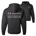 thumbnail image 1 of Wild Bobby, Donâ€™t Let Friends Fight Breast Cancer ALone, Breast Cancer Awareness, Front and Back Unisex Graphic Hoodie Sweatshirt, Heather Black, X-Large, 1 of 4