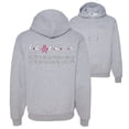 thumbnail image 1 of Wild Bobby, Don't Let Friends Fight Breast Cancer Alone, Breast Cancer Awareness, Front and Back Unisex Graphic Hoodie Sweatshirt, Heather Grey, Small, 1 of 4