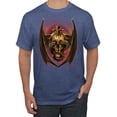 thumbnail image 1 of Wild Bobby, Dragon Sitting on Skull, Pop Culture, Men Graphic Tees, Vintage Heather Blue, Small, 1 of 3
