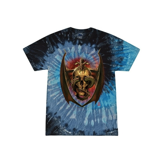 Wild Bobby, Dragon Sitting on Skull, Pop Culture, Tie-Dye Tees, Evening Sky, Small