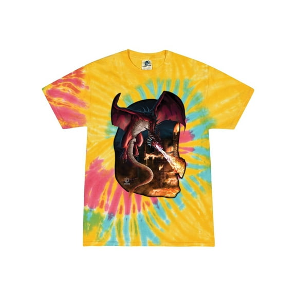 Wild Bobby, Dragonn Breathing Fire, Pop Culture, Tie-Dye Tees, Aurora, Small