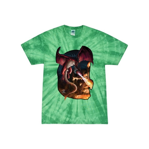 Wild Bobby, Dragonn Breathing Fire, Pop Culture, Tie-Dye Tees, Spiral Kelly, Medium