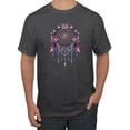 thumbnail image 1 of Wild Bobby, Dreamcatcher with Flowers, Pop Culture, Men Graphic Tees, Heather Black, 4XL, 1 of 3