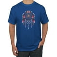 thumbnail image 1 of Wild Bobby, Dreamcatcher with Flowers, Pop Culture, Men Graphic Tees, Royal, Large, 1 of 3