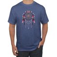 thumbnail image 1 of Wild Bobby, Dreamcatcher with Flowers, Pop Culture, Men Graphic Tees, Vintage Heather Blue, 5XL, 1 of 3