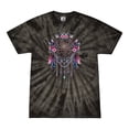thumbnail image 1 of Wild Bobby, Dreamcatcher with Flowers, Pop Culture, Tie-Dye Tees, Spiral Black, X-Large, 1 of 3