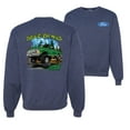 thumbnail image 1 of Wild Bobby, Drive 'Em Wild Green 1970 Ford Bronco, Cars and Trucks, Front and Back Unisex Crewneck Graphic Sweatshirt, Vintage Heather Navy, X-Large, 1 of 4