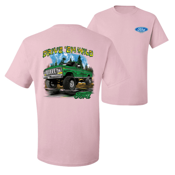 Wild Bobby, Drive 'Em Wild Green 1970 Ford Bronco F&B Front & Back Cars T-Shirt