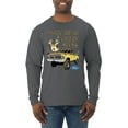 thumbnail image 1 of Wild Bobby, Driving Trucks and Taggin Bucks Retro Ford F150 Hunting, Cars and Trucks, Men Long Sleeve Shirt, Charcoal, 3X-Large, 1 of 4