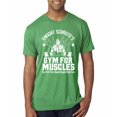 thumbnail image 1 of Wild Bobby, Dwight Schrute's Gym for Muscles Pop Culture Mens Premium Tri Blend T-Shirt, Envy, Small, 1 of 3