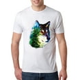 thumbnail image 1 of Wild Bobby, Earth Wolf Trees Mountains Nature Animal Lover Mens Premium Tri Blend T-Shirt, Heather White, Large, 1 of 3