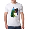 thumbnail image 1 of Wild Bobby, Earth Wolf Trees Mountains Nature Animal Lover Mens Premium Tri Blend T-Shirt, Heather White, X-Large, 1 of 3