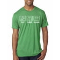 thumbnail image 1 of Wild Bobby, Eat Sleep Game Video Gamer Gift Fan Pop Culture Mens Premium Tri Blend T-Shirt, Envy, Small, 1 of 3