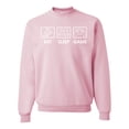 thumbnail image 1 of Wild Bobby, Eat Sleep Game Video Gamer Gift Fan Pop Culture Unisex Crewneck Graphic Sweatshirt, Light Pink, X-Large, 1 of 3