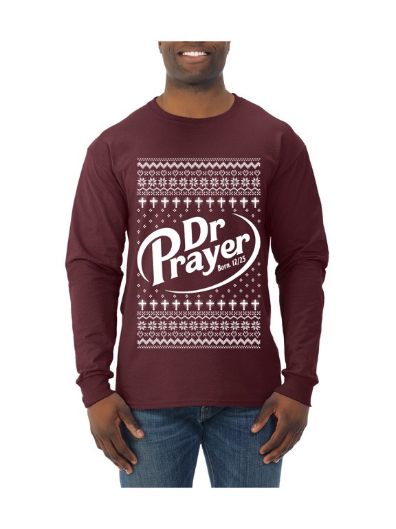Enjoy Jesus Christ Parody Wordplay, Dr Prayer, Sweater | Holiday Men Long Sleeve Shirt