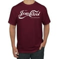 thumbnail image 1 of Wild Bobby, Enjoy Jesus Christ and Thou Shalt Never Thirst Coke Parody | Mens Inspirational/Christian Graphic T-Shirt, Maroon, Small, 1 of 3