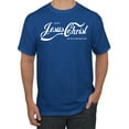 thumbnail image 1 of Wild Bobby, Enjoy Jesus Christ and Thou Shalt Never Thirst Coke Parody | Mens Inspirational/Christian Graphic T-Shirt, Royal, Small, 1 of 3
