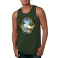 thumbnail image 1 of Wild Bobby, Enjoy Life Vintage Beach Surf Sailboat, Pop Culture, Men Graphic Tank Top, Forest Green, 3X-Large, 1 of 4