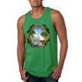 thumbnail image 1 of Wild Bobby, Enjoy Life Vintage Beach Surf Sailboat, Pop Culture, Men Graphic Tank Top, Kelly, Small, 1 of 4