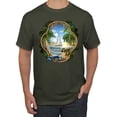 thumbnail image 1 of Wild Bobby, Enjoy Life Vintage Beach Surf Sailboat, Pop Culture, Men Graphic Tee, Military Green, 4X-Large, 1 of 4