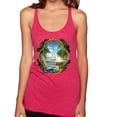 thumbnail image 1 of Wild Bobby, Enjoy Life Vintage Beach Surf Sailboat, Pop Culture, Women Tri-Blend Racerback Tank Top, Shocking Pink, Medium, 1 of 4