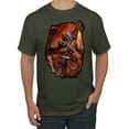 thumbnail image 1 of Wild Bobby, Enraged Angry Flying Dragon, Pop Culture, Men Graphic Tees, Military Green, 4XL, 1 of 3