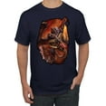 thumbnail image 1 of Wild Bobby, Enraged Angry Flying Dragon, Pop Culture, Men Graphic Tees, Navy, 2XL, 1 of 3