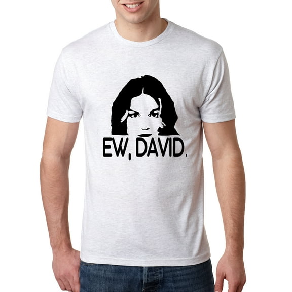 Wild Bobby, Ew David Funny Schitt's TV Quote Fan Gift Pop Culture Mens Premium Tri Blend T-Shirt, Heather White, Large