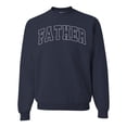 thumbnail image 1 of Wild Bobby FATHER Varsity Letters Unisex Crewneck Sweatshirt, 1 of 6