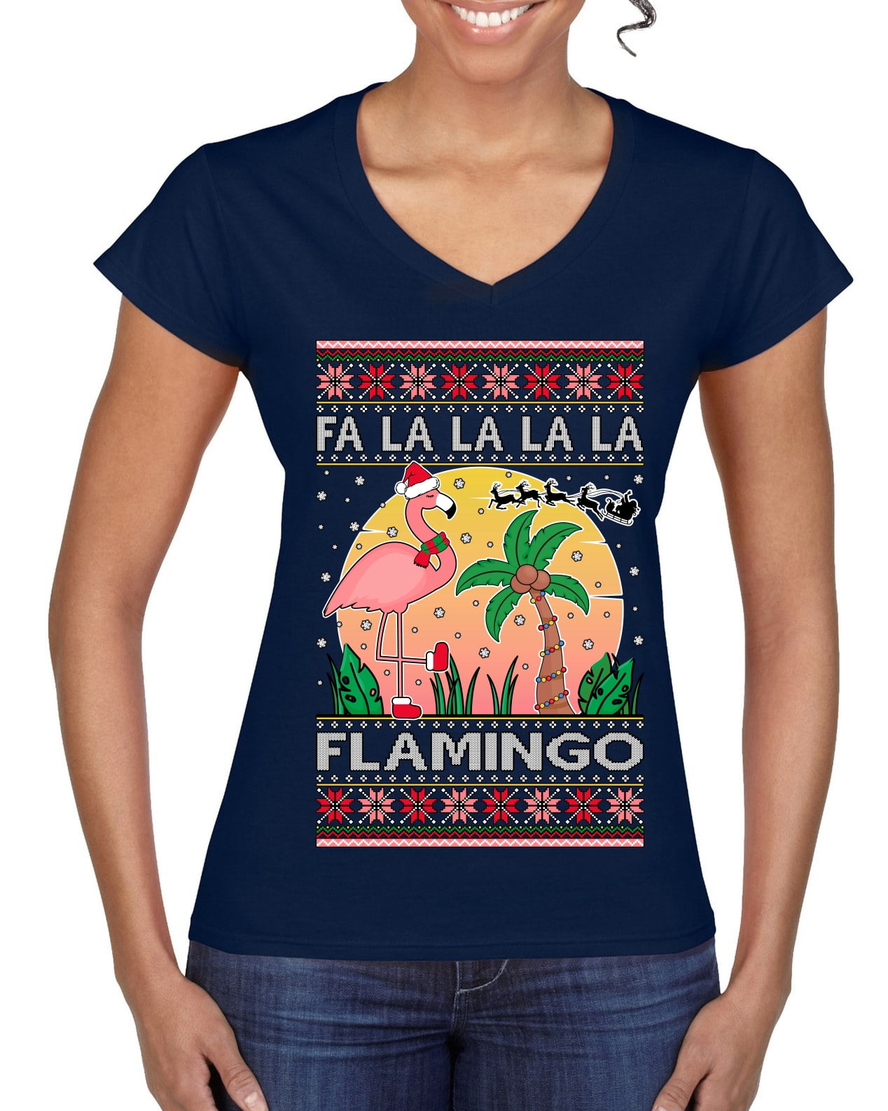 Wild Bobby Fa La La La Mingo Pink Flamingo Santa Hat Lighting