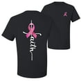 thumbnail image 1 of Wild Bobby Faith Breast Cancer Ribbon Breast Cancer Awareness Front and Back Men's T-Shirt, Black, Small, 1 of 1